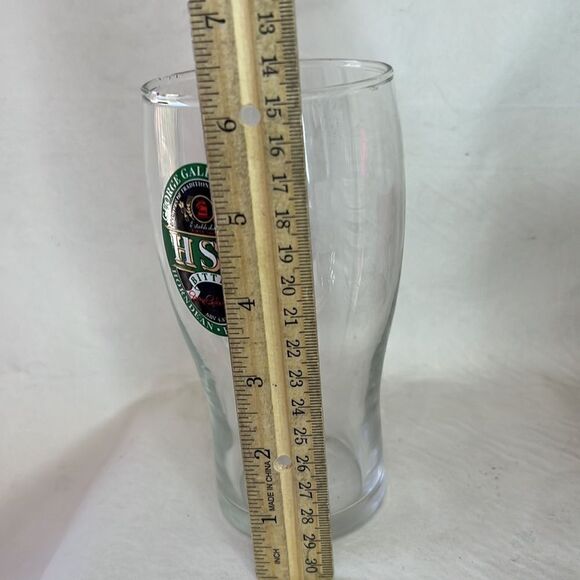 HSB Bitter Beer Glass Clear Pint 16 Oz 3 In Round 6 1/4 Tall  Brewers Ales Bar - Picture 5 of 5